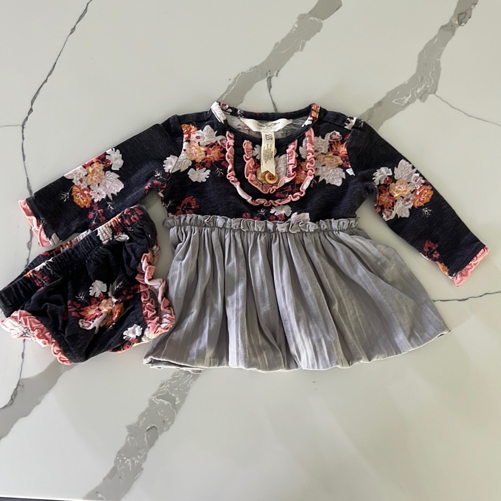 Matilda Jane Dress and Diaper Cover - Great Condition! 0-3 months
